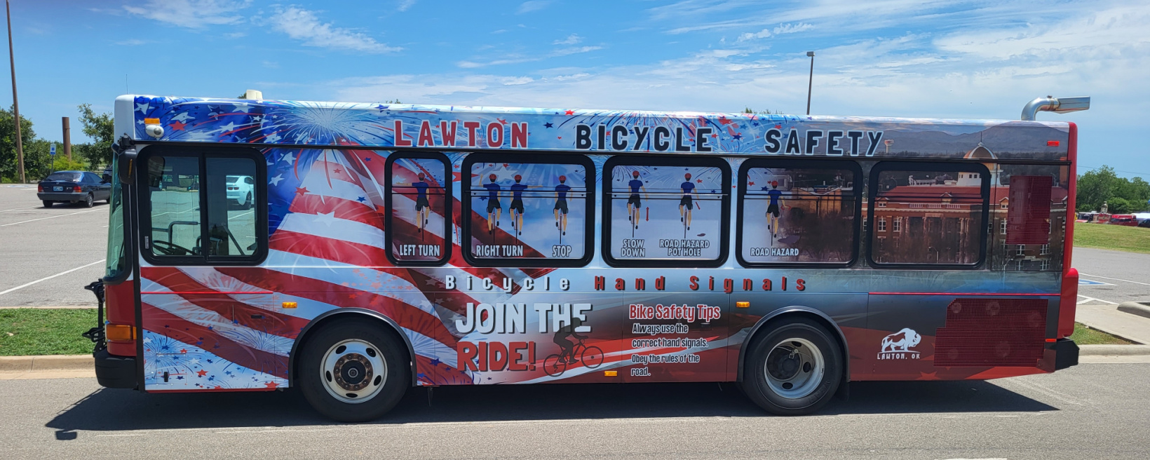 Patriotic Bus for the city of Lawton