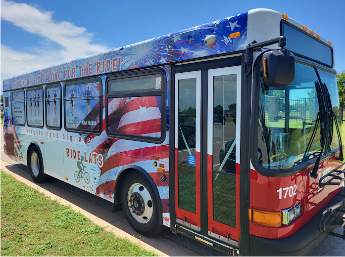 Patriotic Bus for the city of Lawton